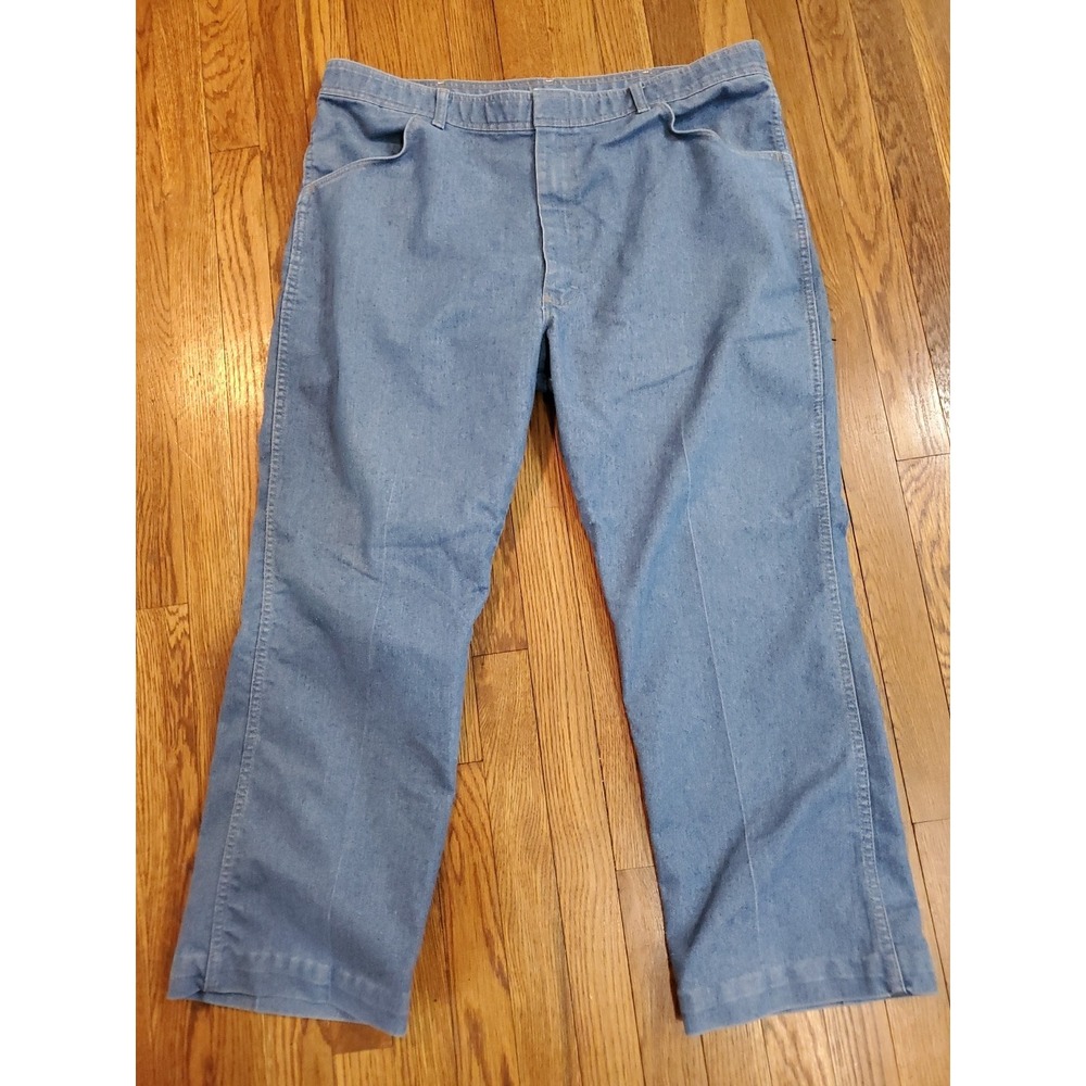 VTG‎ Comfort Action Sports Jeans Mens 42x30 Lt Wash Classic Hook Bar Closure EUC